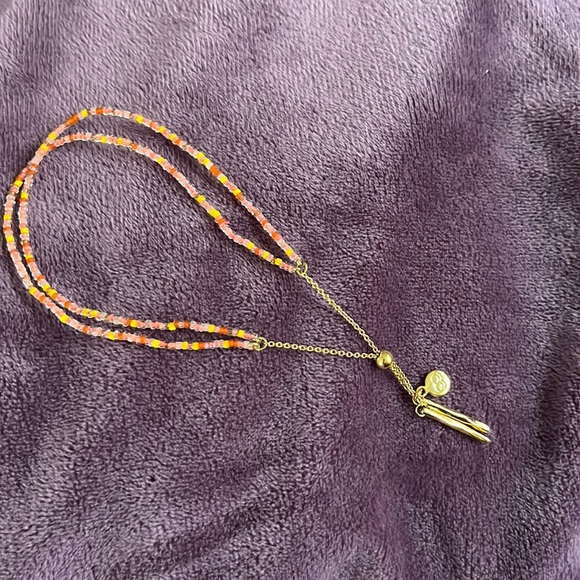 New Gorjana 18k gold plated Taner Dagger beaded bracelet